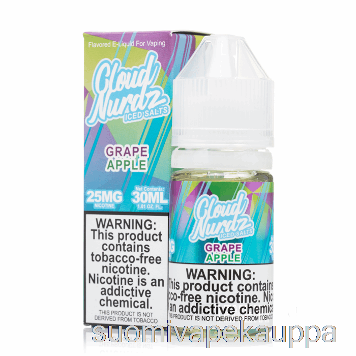 Vape Netistä Jäätynyt Viinirypäleomena - Pilvi Nurdz Suolat - 30ml 50mg